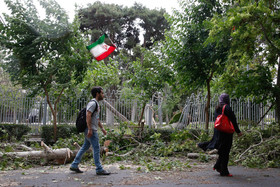 خسارت‌های ناشی از وقوع طوفان در تهران